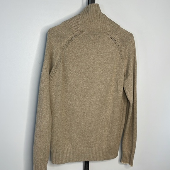 Peter Millar Men’s Shawl Pullover Seaside Sand Sweater Sz M Cotton Flax & Silk - Picture 11 of 15